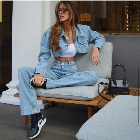 ZARA Cropped Denim Jean Jacket Size M BNWT - Picture 10 of 14